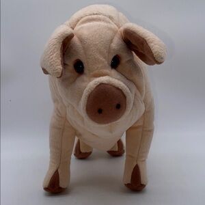 Folkmanis Puppets Plush Large Pig Hand Puppet Farm Stuffed Animal 12”